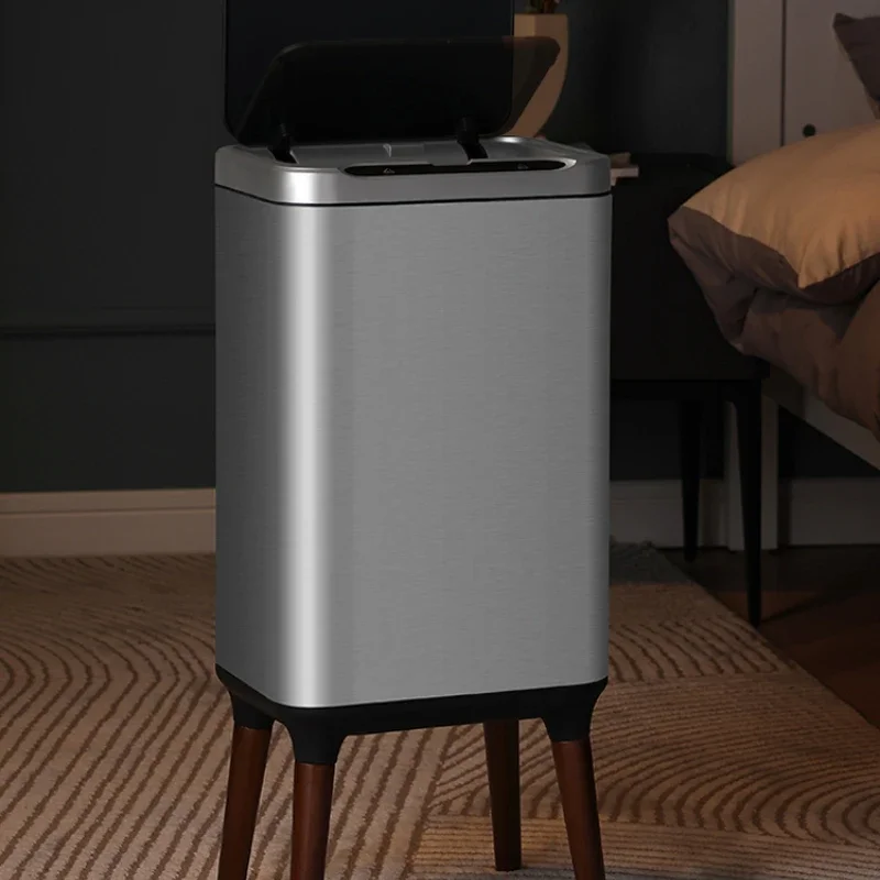 

9L/13L/20L/30L Large Capacity Smart Trash Can for Kitchen High Foot Stainless Steel Automatic Sensor Dustbin for Bedroom Toilet