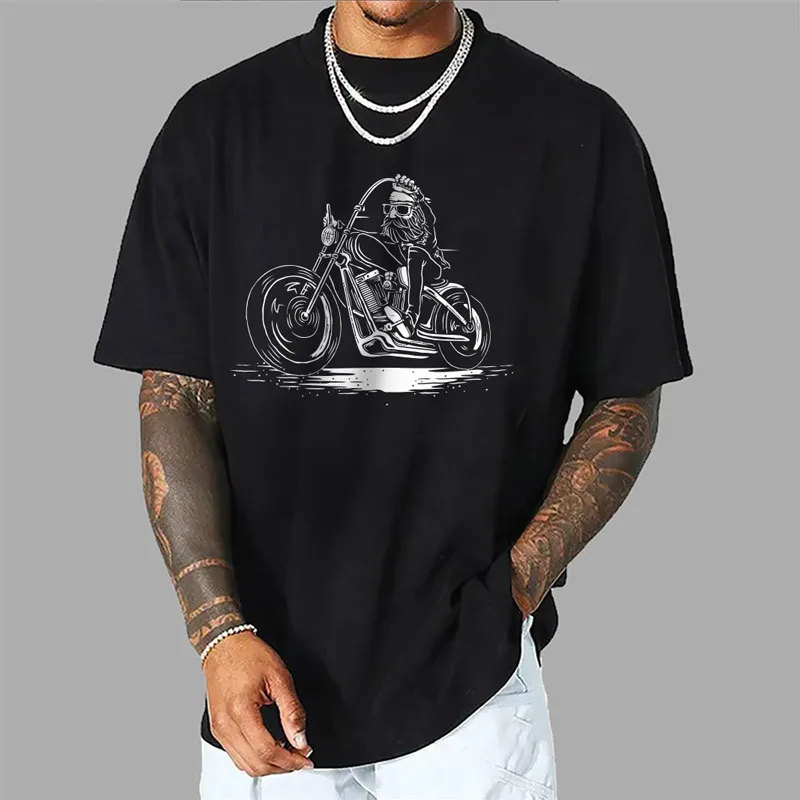 High Quality Print T-Shirt Mens Short Classic Motorcycle Fans locomotive Mens New T-shirt O-Neck Hip-hop T-shirts