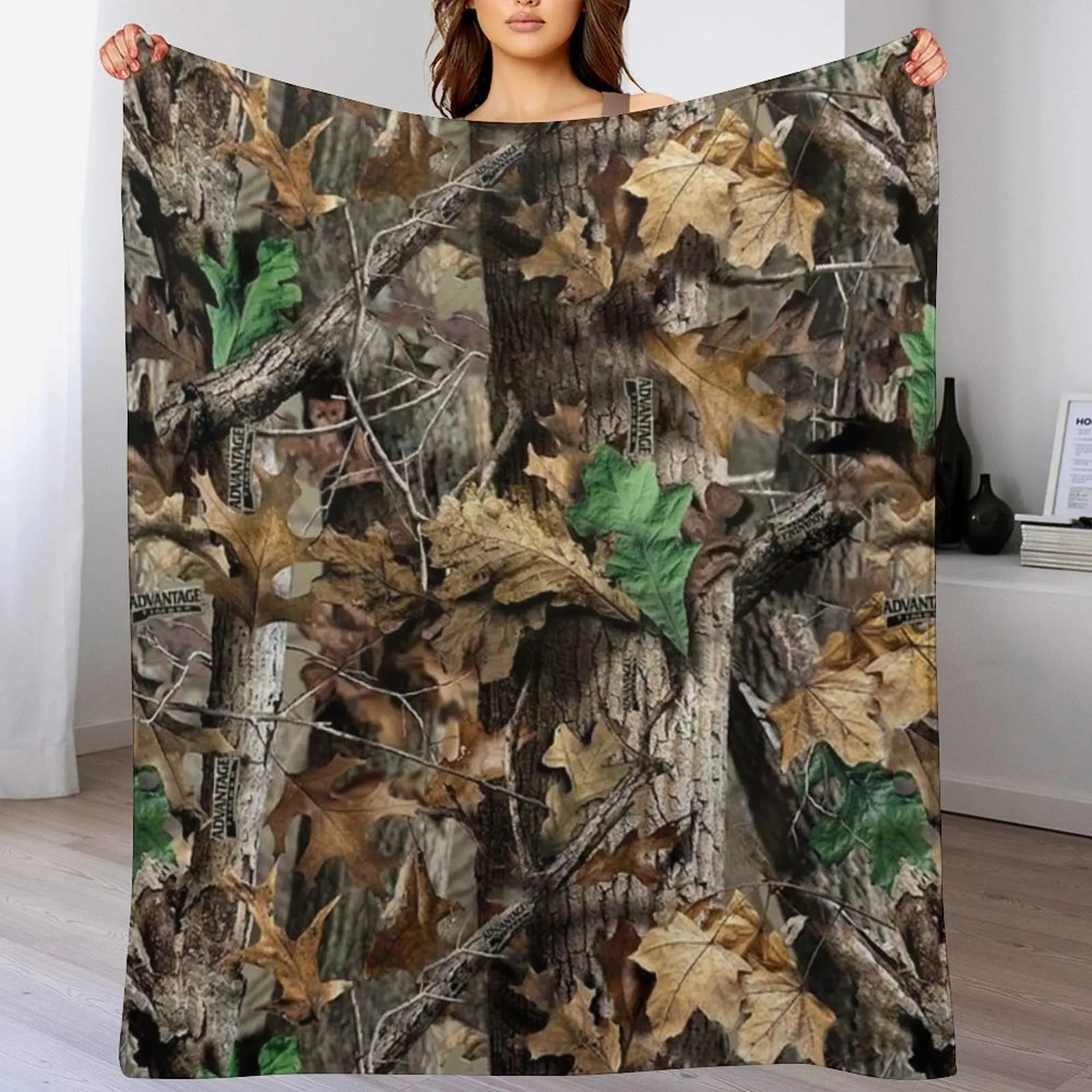 

Real Tree 2 Throw Blanket decorative Plush Flannel Fabric For Baby Blankets