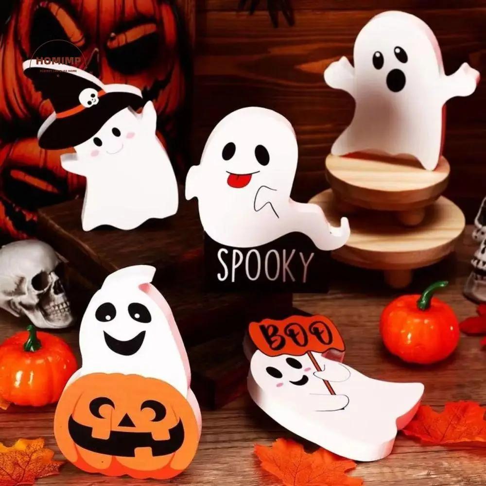 

3Pcs/Set Creative Halloween Tiered Tray Decorations Cartoon Funny Cute Ghost Table Ornament Household Crafts