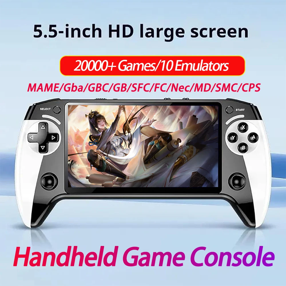 

Handheld Game Console 5.5 Inch Screen Retro Gaming Console with 20000+ Games Retro Handheld Video Game Console for Kids Adults