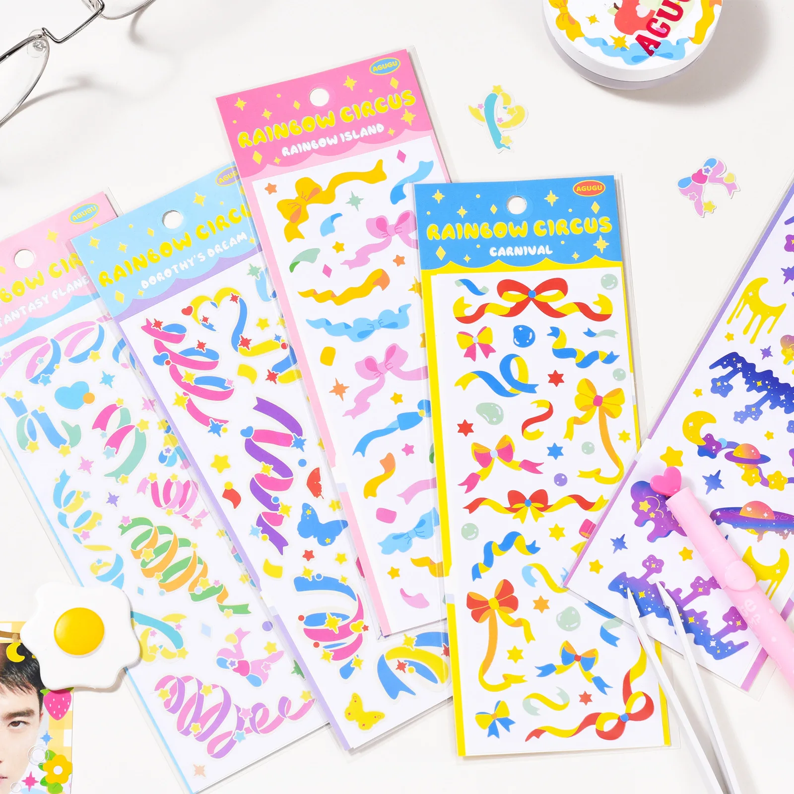 Imagem -02 - Fita Kpop e Confete Adesivos Coleção Bonito Estética e Sparkly Coreano Adesivos para Toploader Deco Journaling e Mais