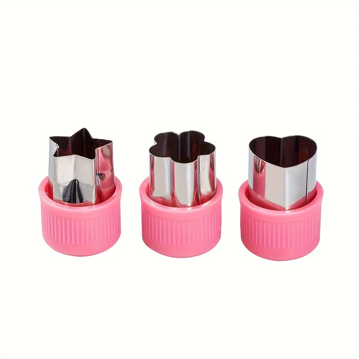 Star Heart Shape Vegetables Cutter Plastic Handle 3Pcs Portable Cook Tools Stainless Steel Fruit Cutting Die Kitchen Gadgets