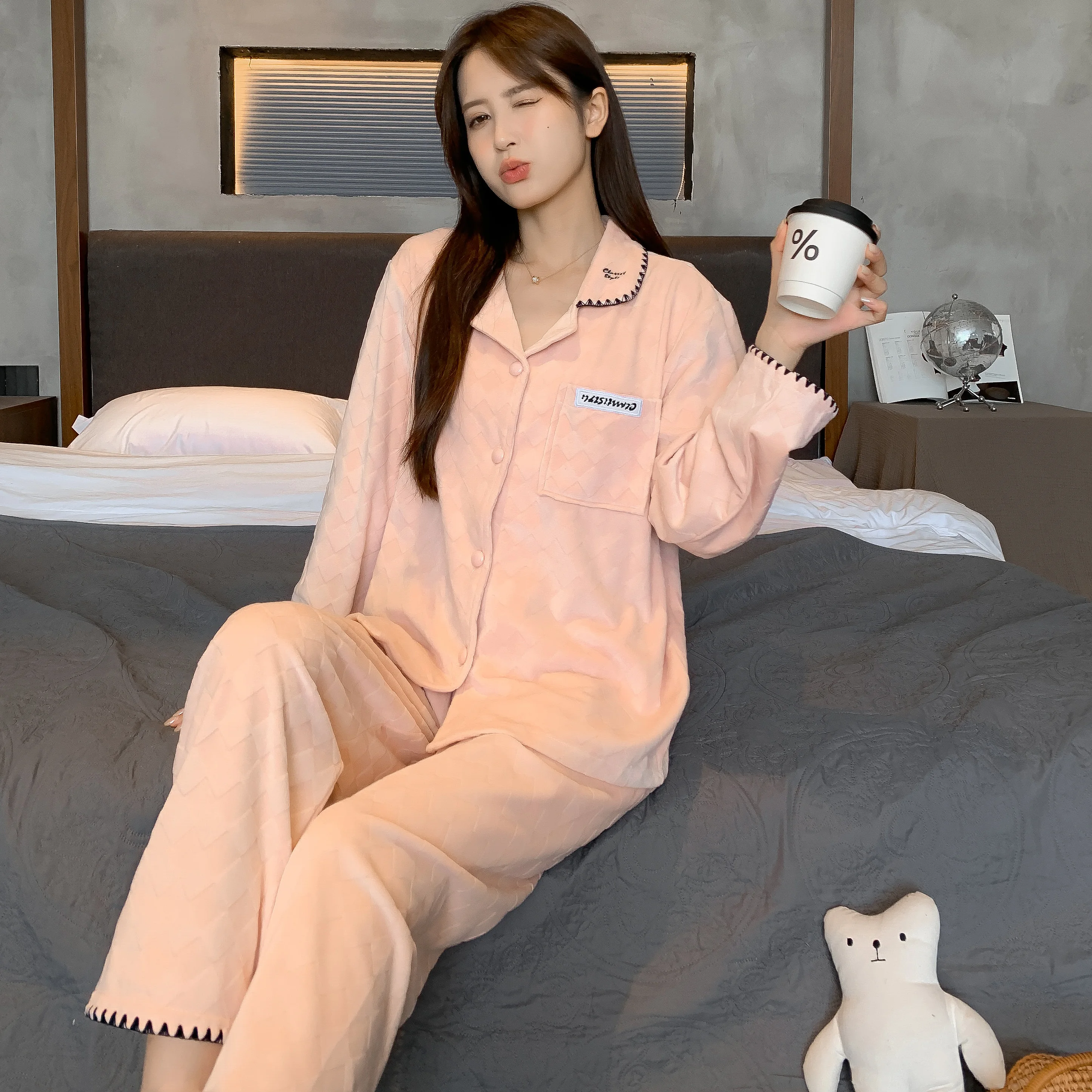 

Pajama Sets Moon Women Summer Linen Honey Color Loungewear Sunrise Walk Nightwear Pastel Accent Scoop Neck Cap Sleeve Knee Unise