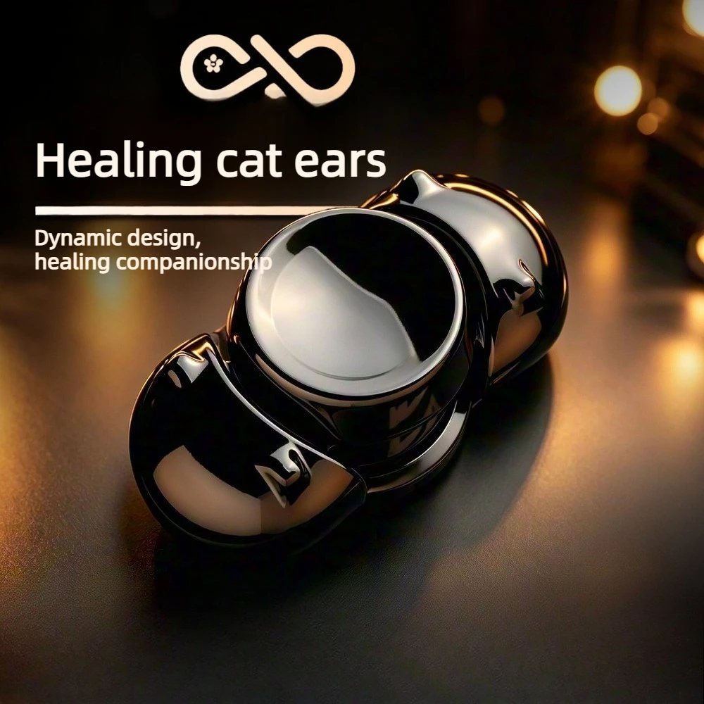 Cass EDC Healing  Double-Leaf Polished Craft Fingertip Spinner Stress Relief Toy