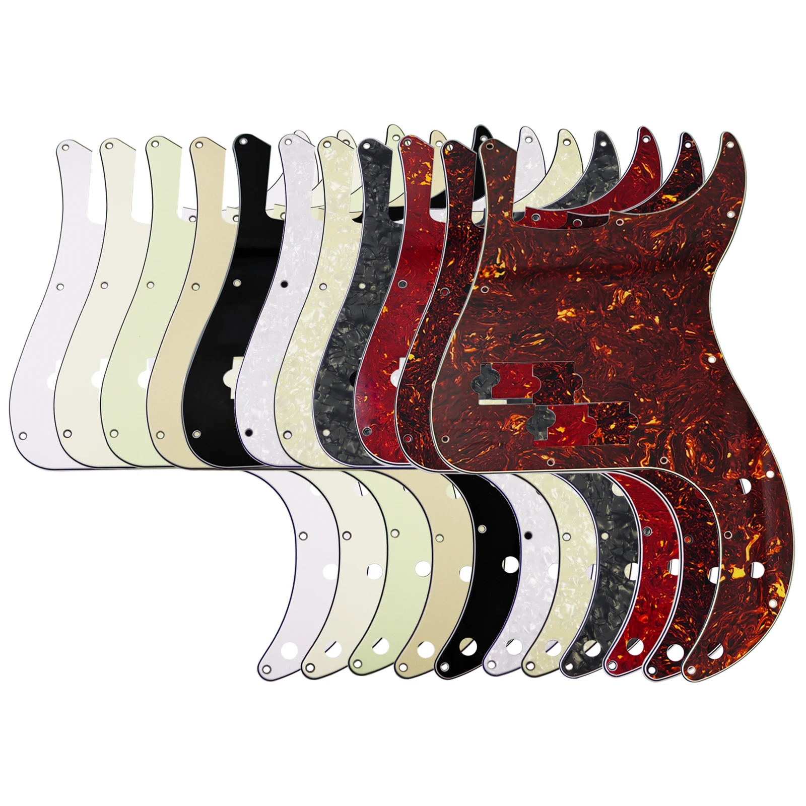RUKOVA 4 String PB Bass Pickguard, 13 Holes Bass Guitar Scratch Plate, No Truss Rod Cutout for Precision Bass