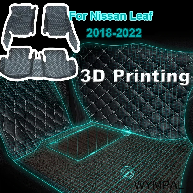 

Car Floor Mats For Nissan Leaf ZE1 2018~2022 Luxury Leather Mat Durable Pad Carpets Interior Parts Rugs Set Car Accessories 2019