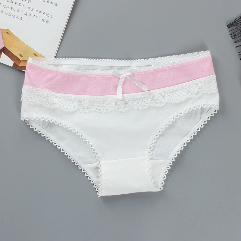 Teenage Girls Lace Panties  Underpants Young Girl Briefs  Girls Short Panties Kids Underwear 9-20Y