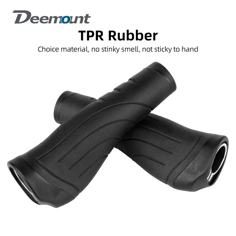 Deemount Cycle Hand Grips 137/93mm Handlebar Lock Rubber Casing Sheath Ergonomic Rest Non Skid Bar End Swivel Handle P8 SP8