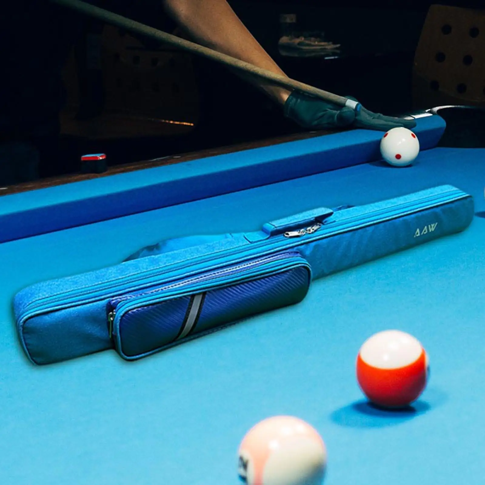 

Billiards Pool Cue Case 3/4 Cue Case Lightweight Portable Handle Oxford Cloth Protective Organizer Pool Cues Protector Carry Bag