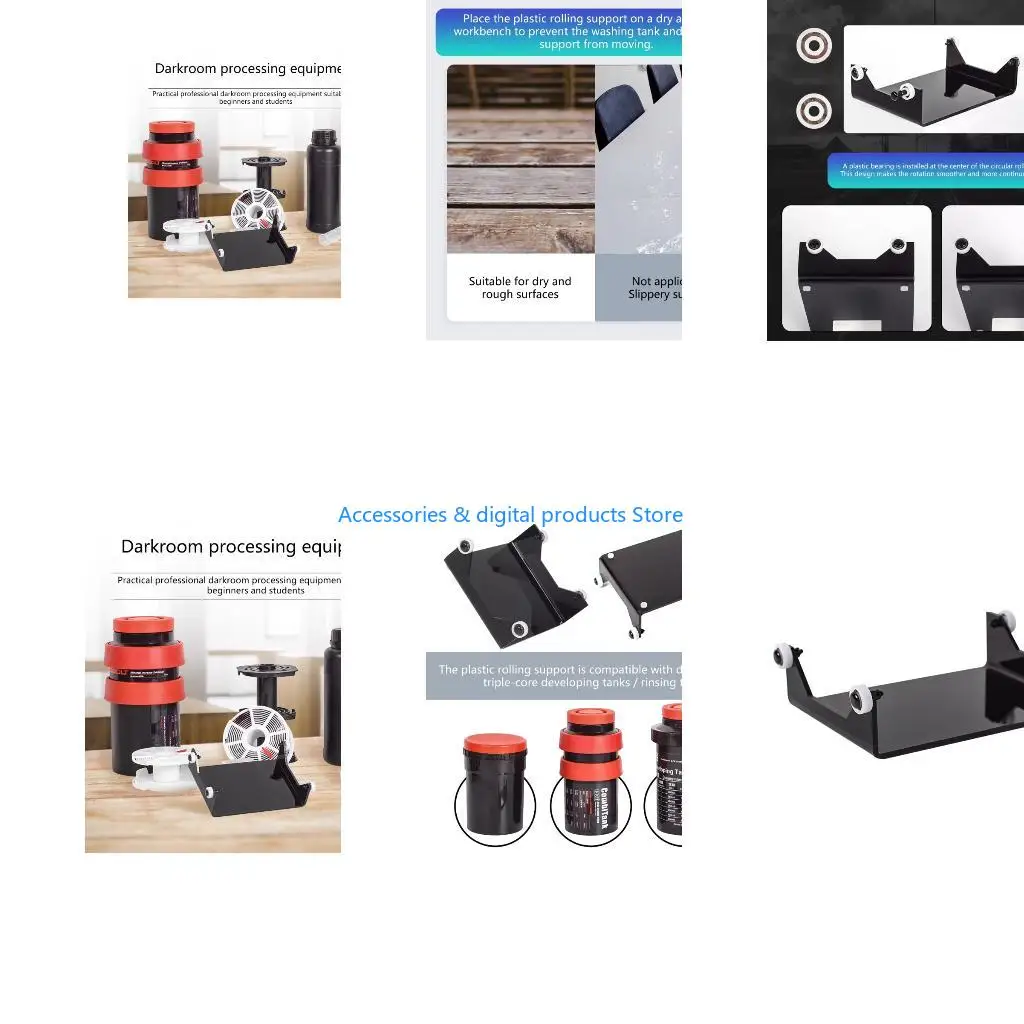 77JD 120 135 35mm 4x5 Manual Film Rinse Stand Developing Manual Rolling Rinse Holder For Processing Accessories