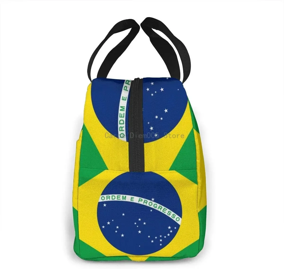 Lunch bag  Brazil Flag Portable Insulated Lunch Bag