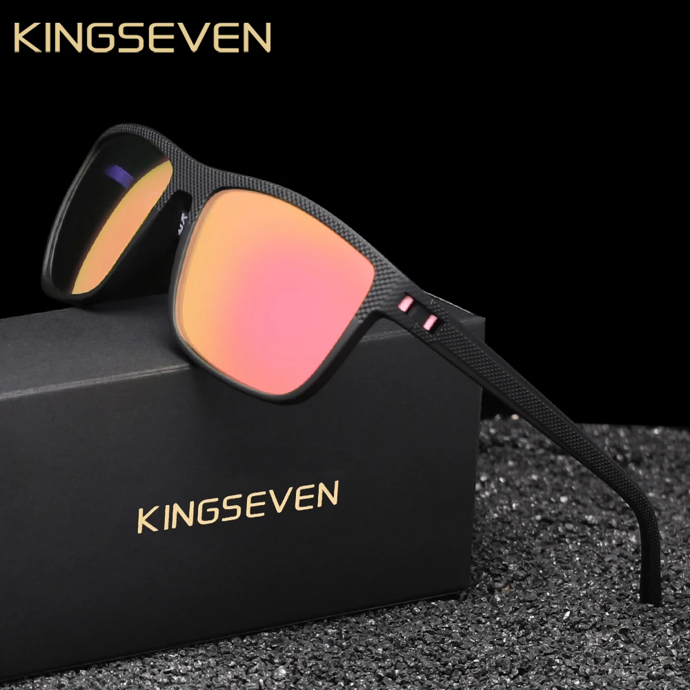 KINGSEVEN Mode gepolariseerde zonnebril voor heren UV400-bril Rechthoekbril Vissen Rijbril Vakantie