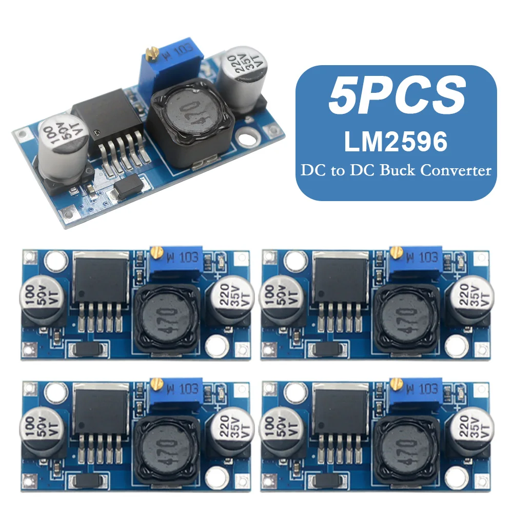 1/5/10pcs LM2596 DC naar DC Buck Converter 3.0-40V naar 1.5-35V Voeding Step Down Module