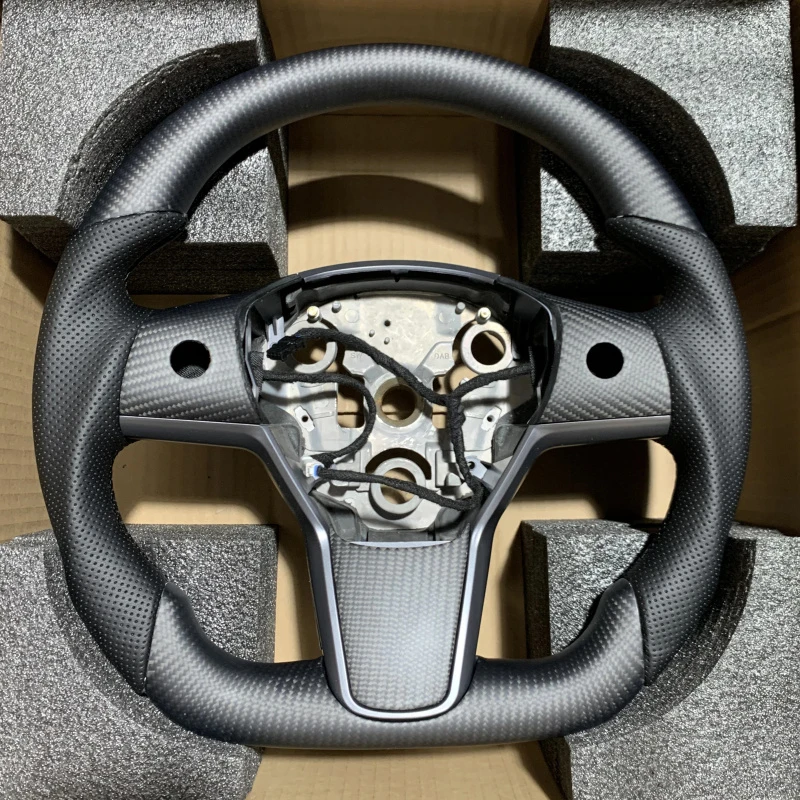 Aftermarket Customizable Steering Wheel -Heated Option Carbon Fiber Leather Sports Style