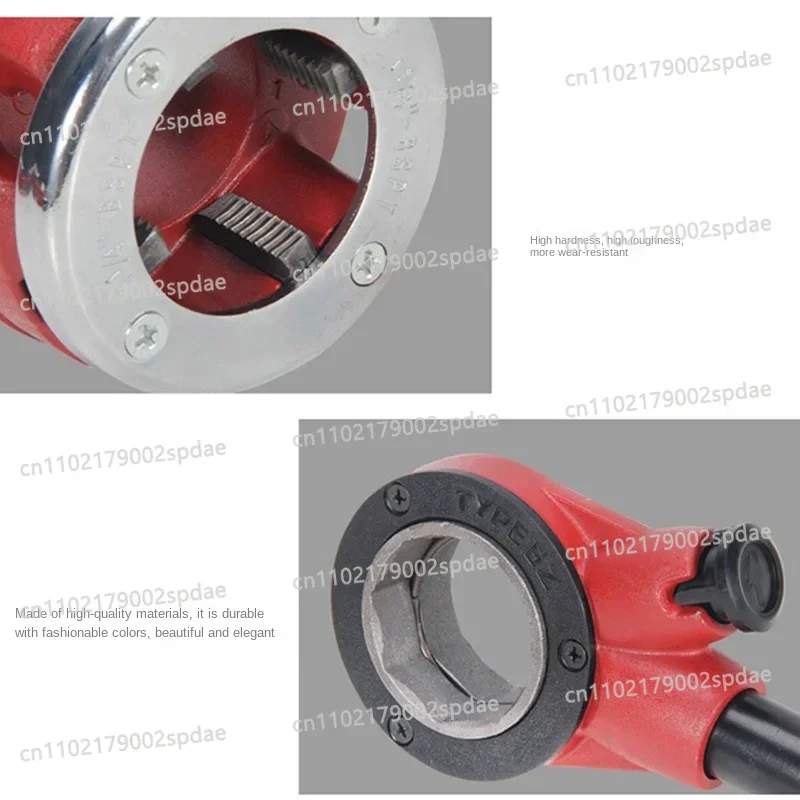 Heavy Duty 1.2 Inch Manual Pipe Threading Kit With 4 Twist Dies Professional Water Pipeline Thread Cutting Hand Tool