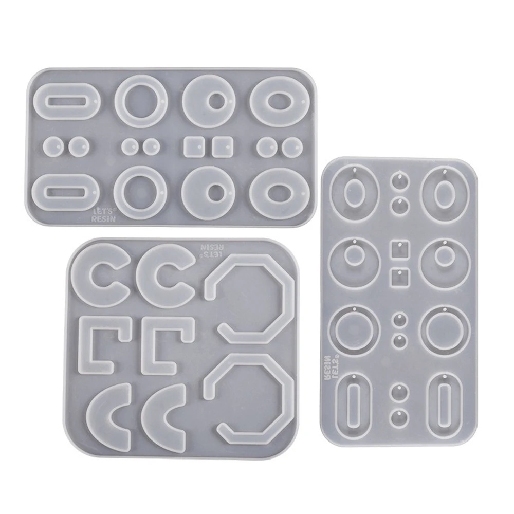 1 Pc Irregular Elliptical Water Droplets Silicone Casting Resin Molds For DIY Resin Keychains Pendants Earring Jewelry Tools