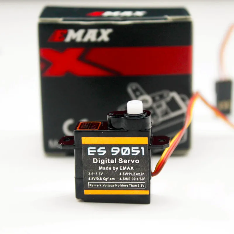 4 pçs emax original servo es9051 micro digital servo 0.8kg torque para 3d f3p rc avião quadcopter