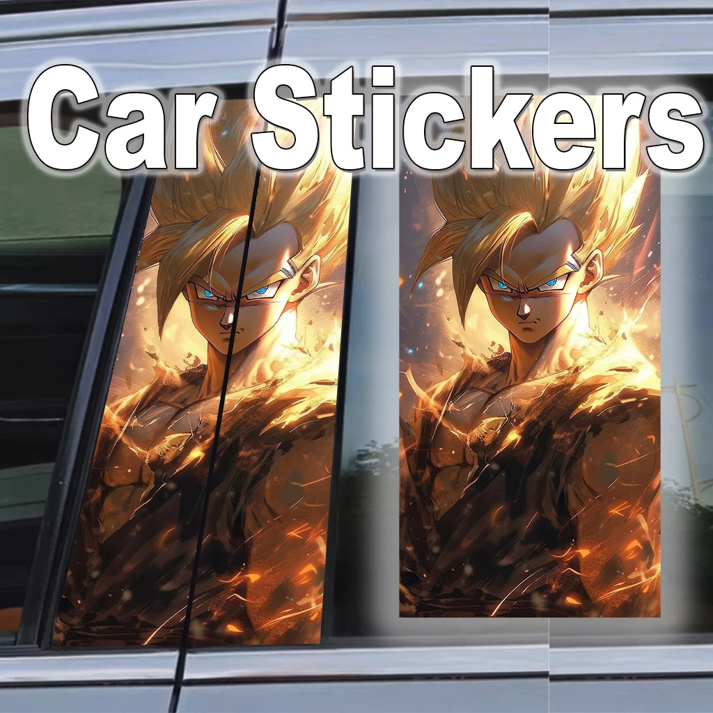 

Dragon Ball Car Sticker B-pillar Anti-scratch Waterproof Sticker Super Saiyan Anime Self-adhesive Anti-rub Decoration Auto Parts