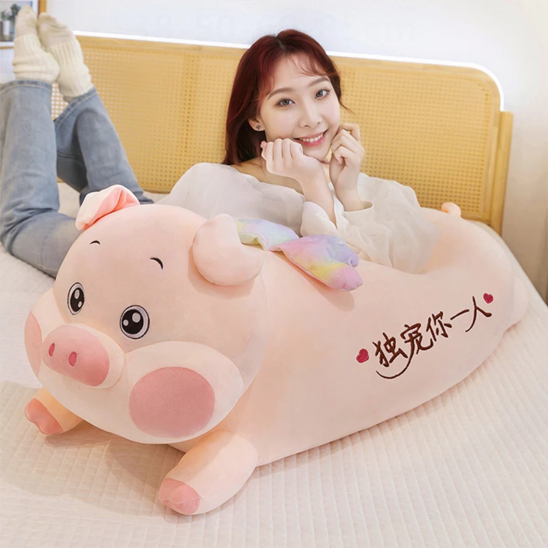

Kawaii Plush Toy Cute Angel Pig Filled Doll Soft Stuffed Animal Kids Birthday Gift Creative Pillow for Girls