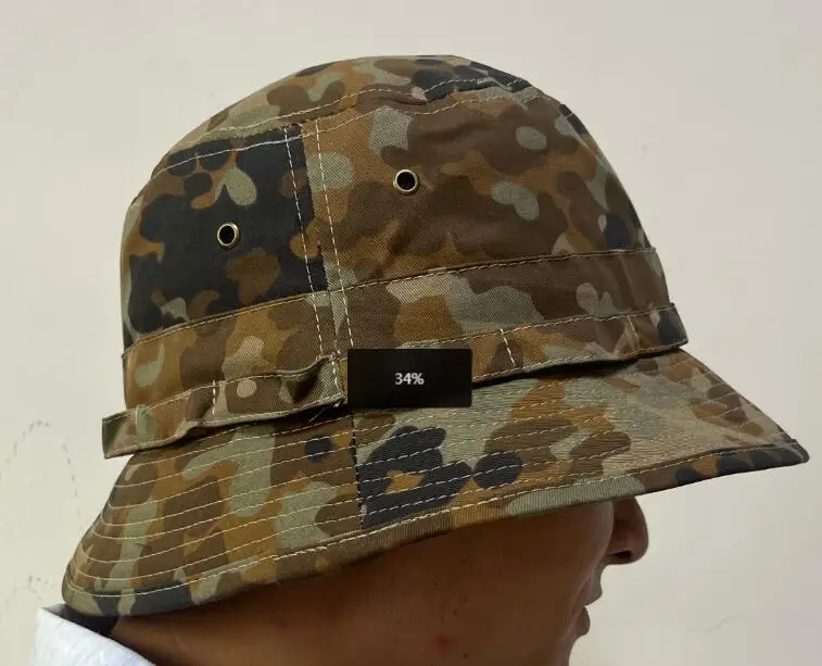 Chiński kapelusz typu bucket w kamuflażu Flecktarn