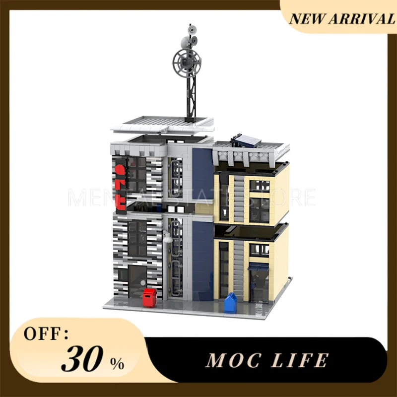 NEW 2418PCS Customized MOC Art Gallery & Residential House Building Blocks Technology Bricks Creative AssemblyToys Holiday Gifts