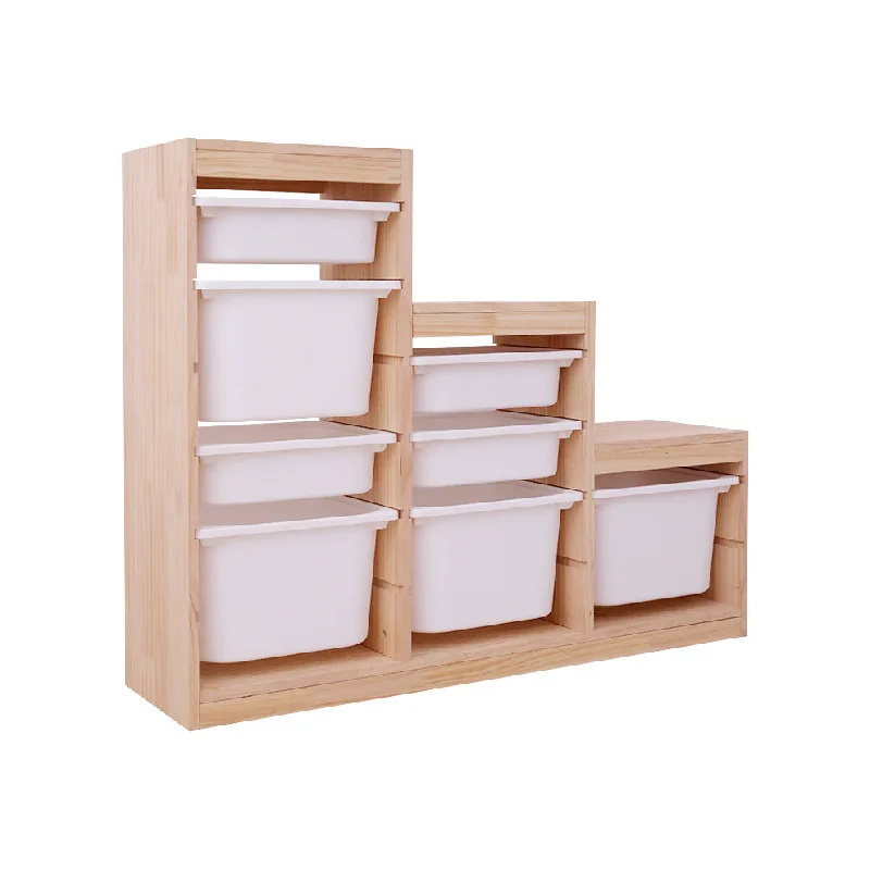 Kids Toy Storage Organizer, Multi-Layer Drawer, Large Capacity, Wooden Shelving Unit, Children's Room Tidy Rack, Home Furniture