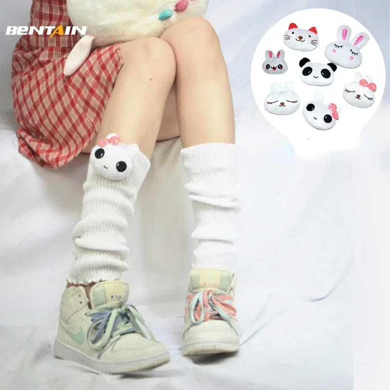 New Fashion Lolita Sweet Girl Leg Warmer Knit Socks Cute Doll Knitted Foot Cover Cosplay Women Autumn Winter Heap Heap Socks