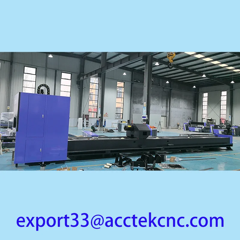 Máquina de corte a laser de metal de fibra óptica de tubo CNC de 3000w 1500w 2000w para tubo de aço de metal