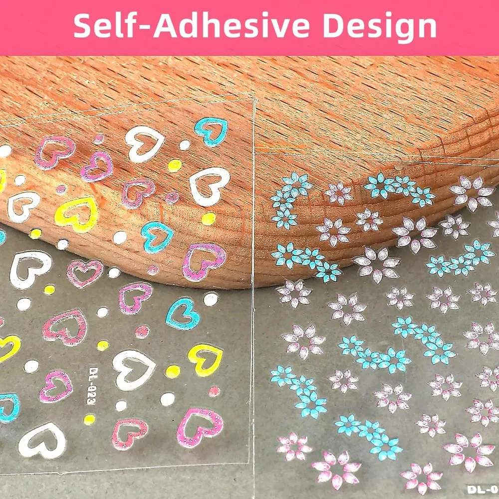 30 Sheets 3D Flower Nail Art Stickers for Vibrant Colorful Floral Nail Designs Ideal for Kids, Girls, and Women's DIY Manicure view 6