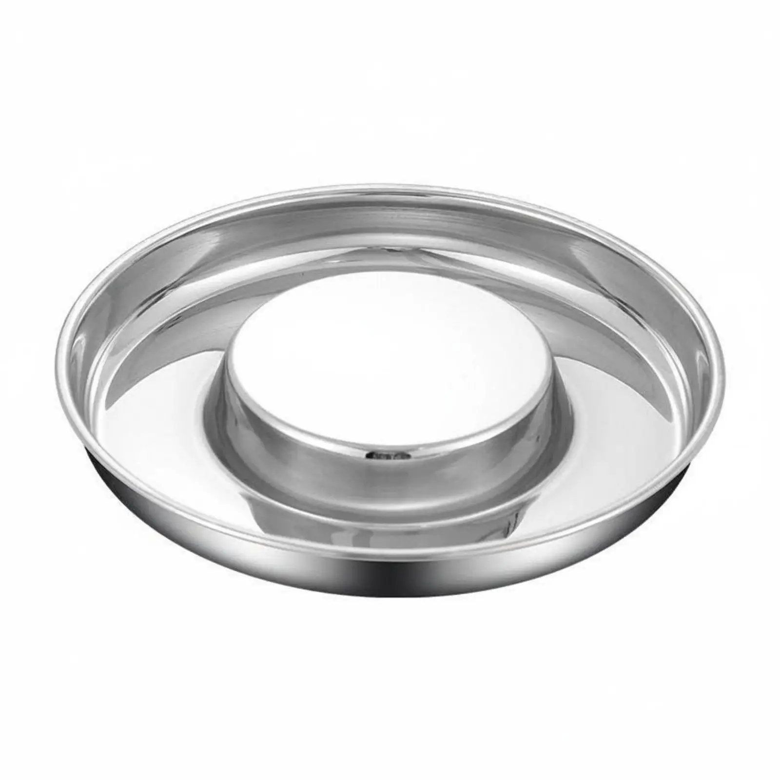 Stainless Steel Slow Feeder Bowl Double-Sided Design Reversible Dog Food Dish