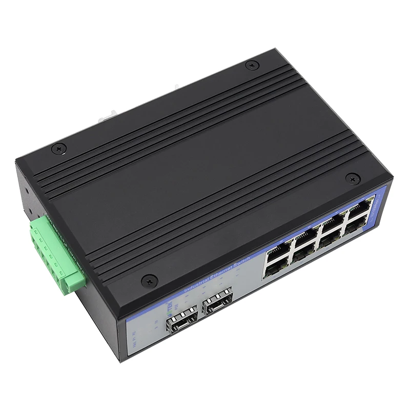 Uotek Industriële Klasse 8 Poorten Rj45 Netwerk Onbeheerde Poe Ethernet Switch 2 Gigabit Optische Vezel 1000M Sep Sc UT-6428-POE