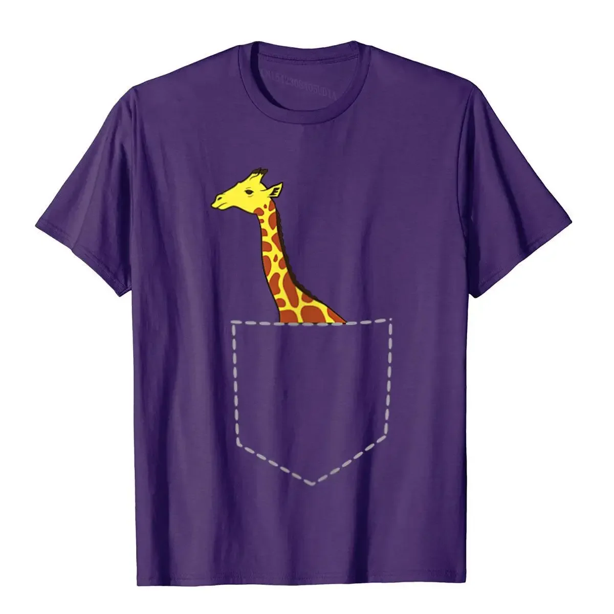 Mens Giraffe In Pocket Cool Tall Giraffe Tall Animal Giraffe T-Shirt Cotton Mens T Shirts Summer Tops T Shirt High Quality Cool