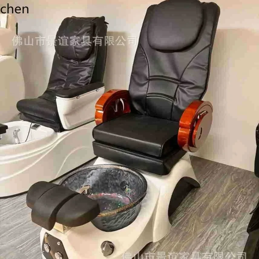HT  Sofa Embroidery Electric Foot Bath Recliner Foot Spa Chair