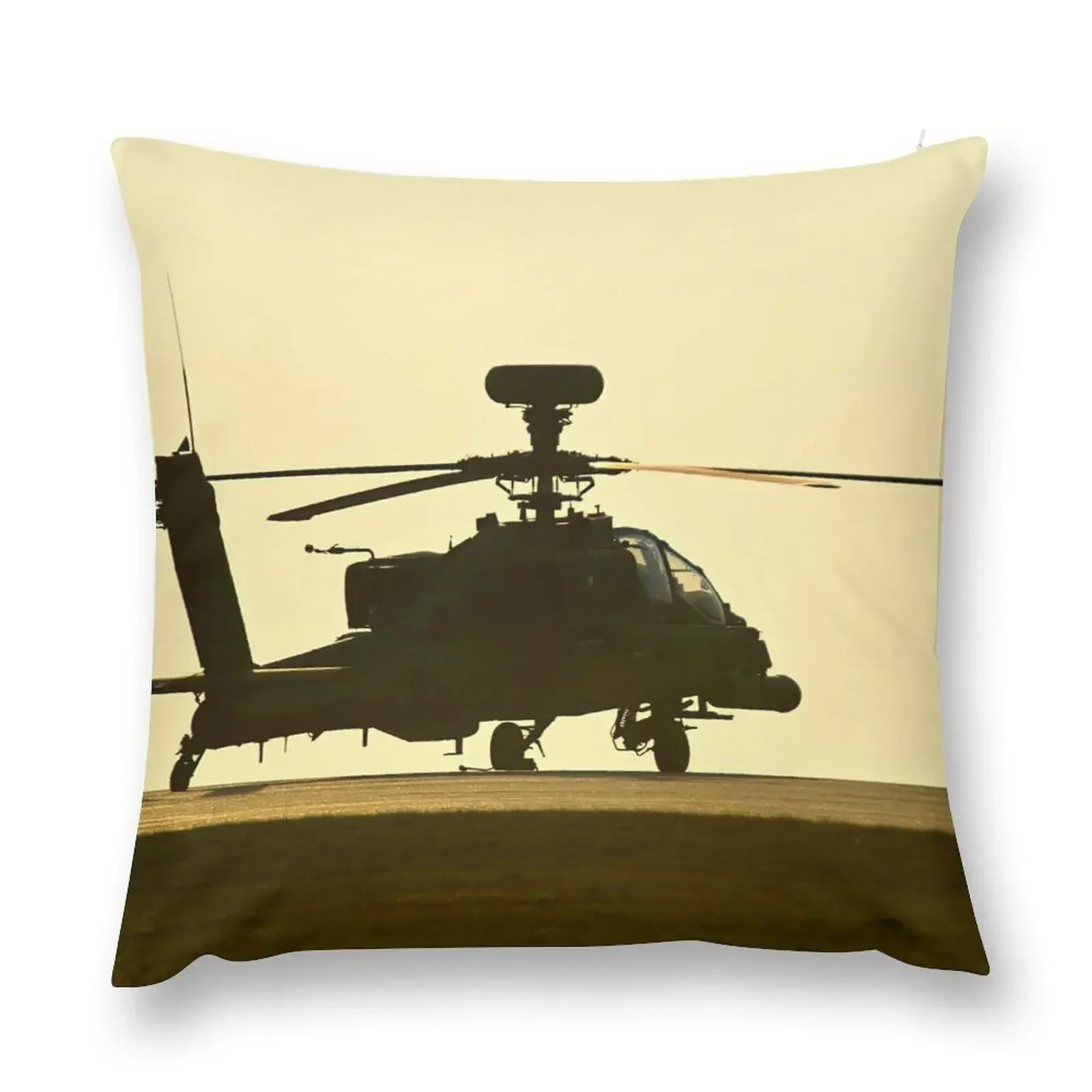 AH-64 Sunset Throw Pillow luxury decor home decor items pillow