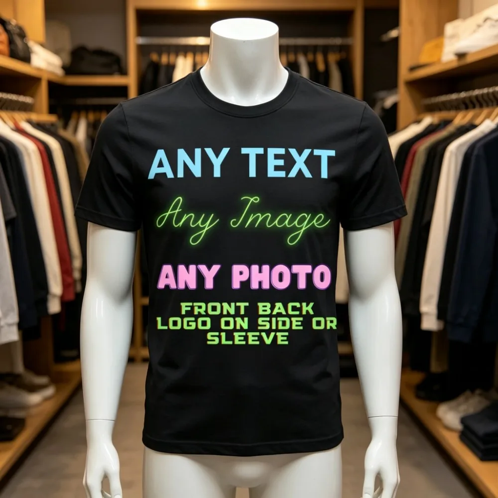 Custom T-shirt Design Your Own Text Logo Professional Image Processing Cotton Short Sleeve Men Women Personalized T Shirts Gifts