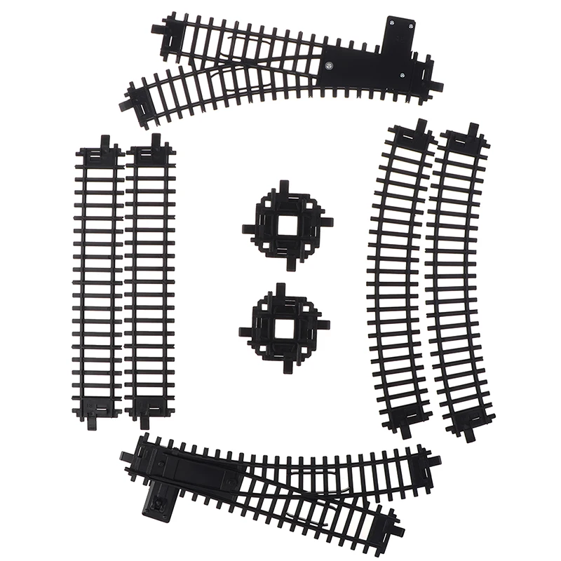 Rail Track Expansion Pack For Railway King Classical Train City Trains Flexible Tracks Straight Curved Rails Building Block Toys