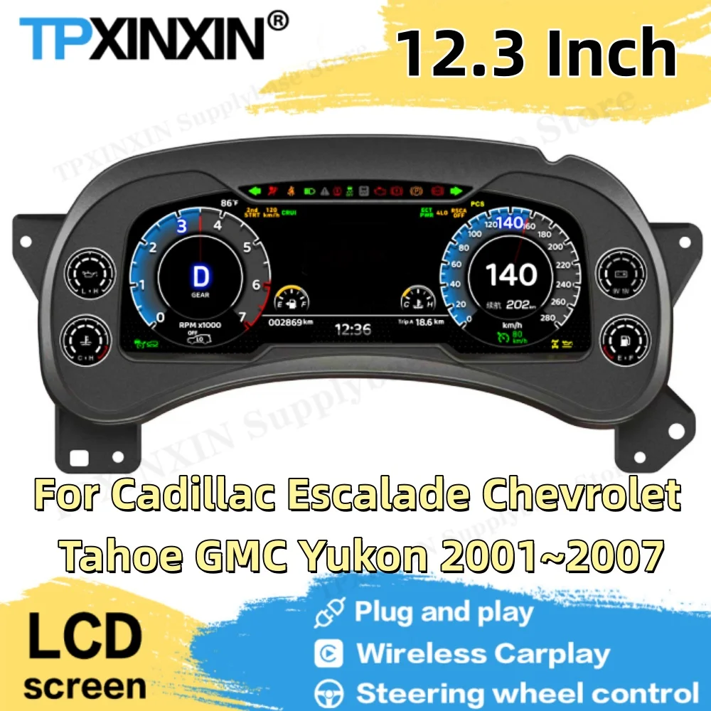 Linux For Cadillac Escalade Chevrolet Tahoe GMC Yukon 2001~2007 Performance Display Dashboard DenaliDigital Instrument Cluster