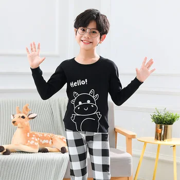 Boys Anstronaut Pajamas Sets Kids Nightwear Pyjamas for Boy Children Sleepwear Dinosaur Animal Cartoon Nightwear Baby Night Suit 4