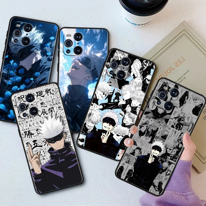 Toji Fushiguro Jujutsu Kaisen Phone Case For OPPO Find X2 X3 X5 Reno 5 6 7 8 10 11 Pro Plus Lite Neo Z F 4G 5G Black Cover Funda