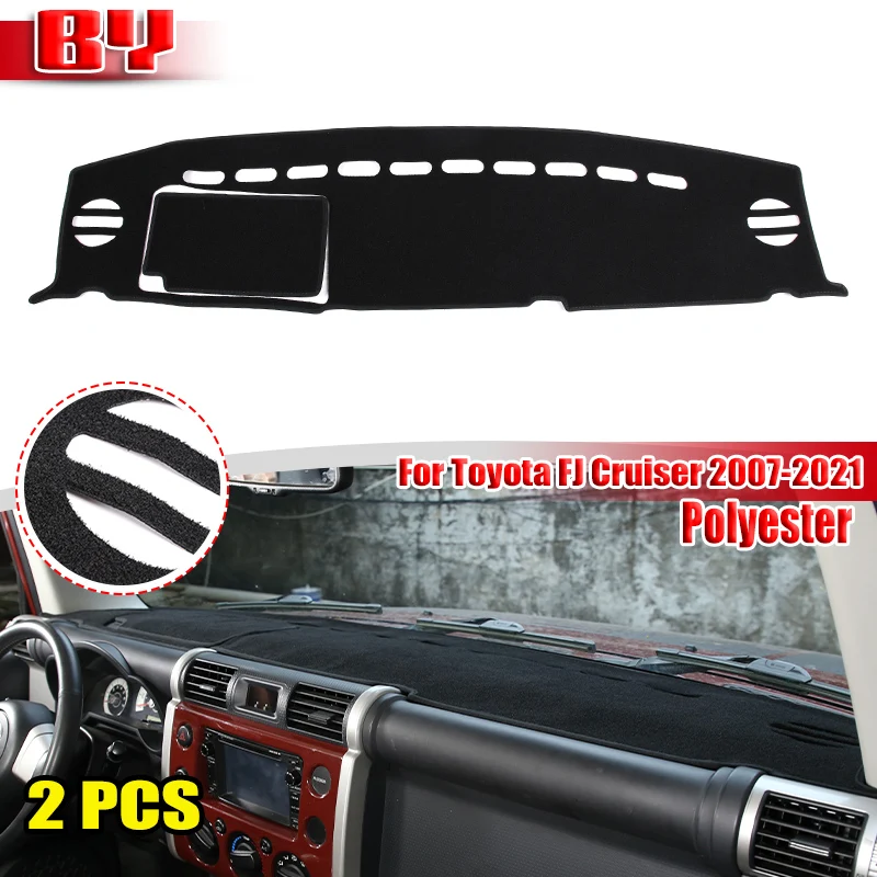 

For Toyota FJ Cruiser 2007-2021 Dashboard Dash Board Cover Mat Pad Carpet Non-Slip Protector Sunshield Polyester Auto Accessory