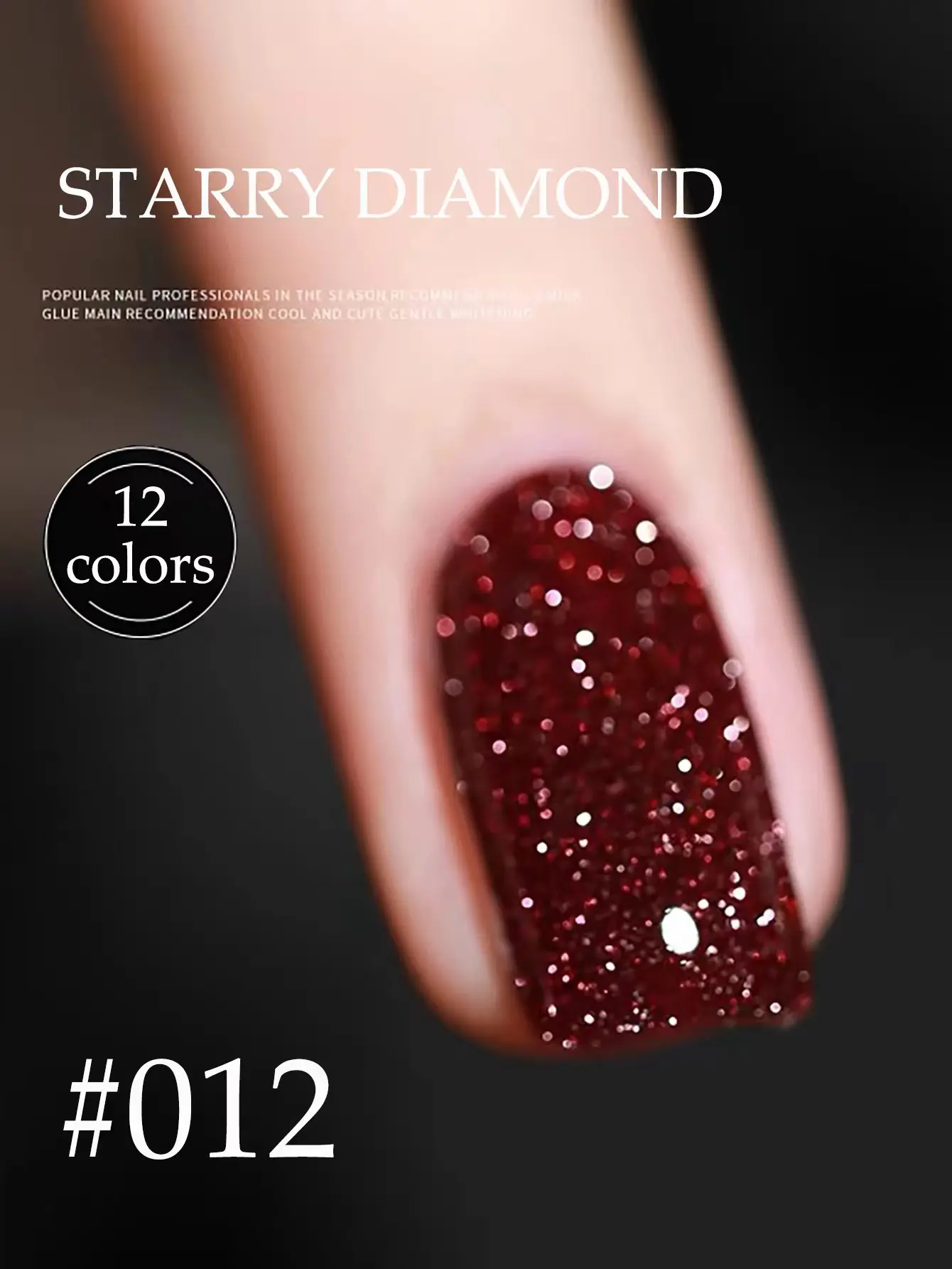 MIANEL 10 مللي 1-12 قطعة الخريف السكر الأسود سحق الماس بريق هلام طلاء الأظافر 2025 ميلارد سحق الماس هلام البولندية