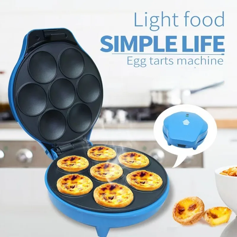 

220V Mini Breakfast Cake Bread Maker Donut Egg Tart Machine Double-sided Heating Electric Baking Pan Light Food Non-stick