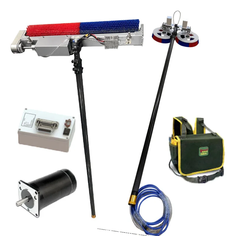 

Расширенная автоматическая щетка для солнечных панелей, оборудование для чистки окон, электрическая стойка для подачи воды