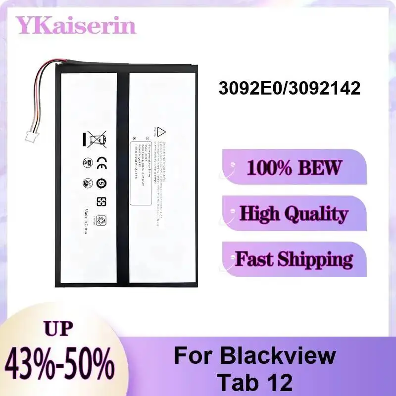 6580Mah Tablet Battery Reliable Replacement 3092E0 3092142 Long Lasting For Blackview Tab 12