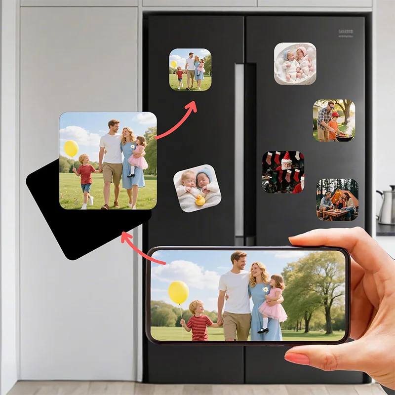 10Pcs DIY Fridge Acrylic Magnet Craft with Adhesive Backing Christmas Home Decoration Wedding Birthday Party Handmade Gifts