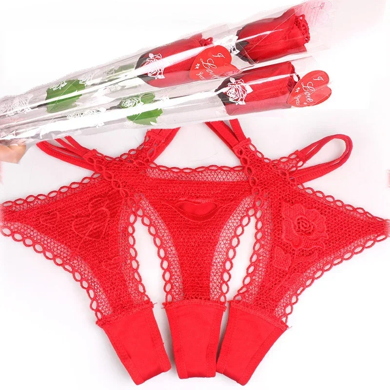 ملابس داخلية مثيرة للسيدات على شكل زهرة الورد ملابس داخلية لطيفة على شكل حرف g ملابس للكبار ملابس للكبار لعب الأدوار ألعاب جنسية يمزح للأزواج #1