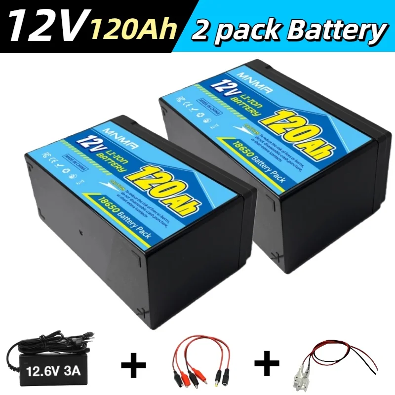 

100% литиевая батарея LiFePO4 12В 120Ач для солнечной зарядки с USB-портом, для эхолотов, морского применения, кемпинга и автономных систем