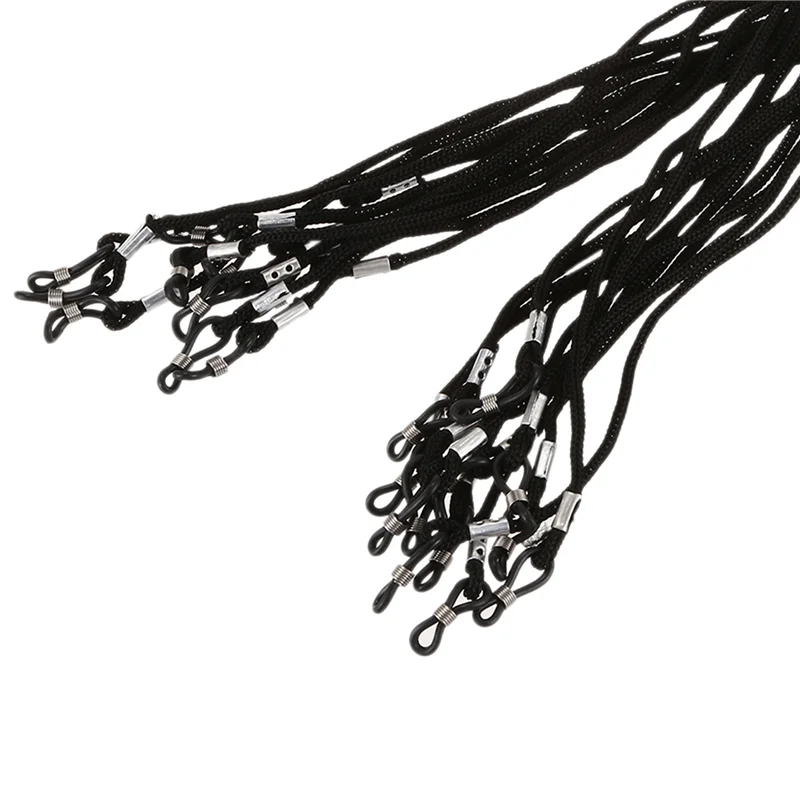 A96I-36 個ナイロン眼鏡/眼鏡/サングラス/眼鏡コードホルダーネックストリング - ブラック