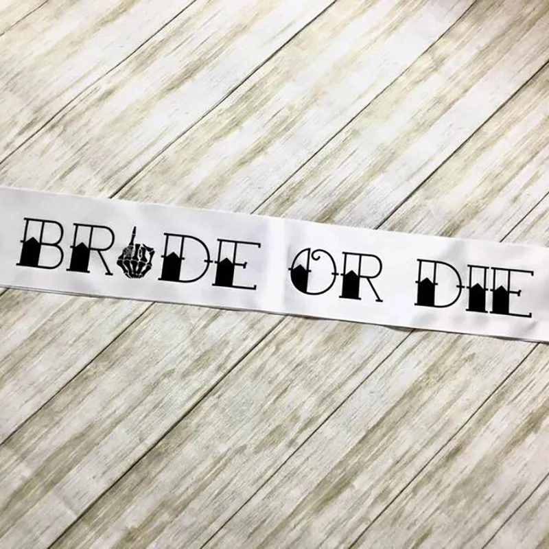 Bride or Die & Til Death Do Us Party Sash Can Cooler Wedding Bride to be bach Bachelorette bridal shower Bridesmaid gift favor